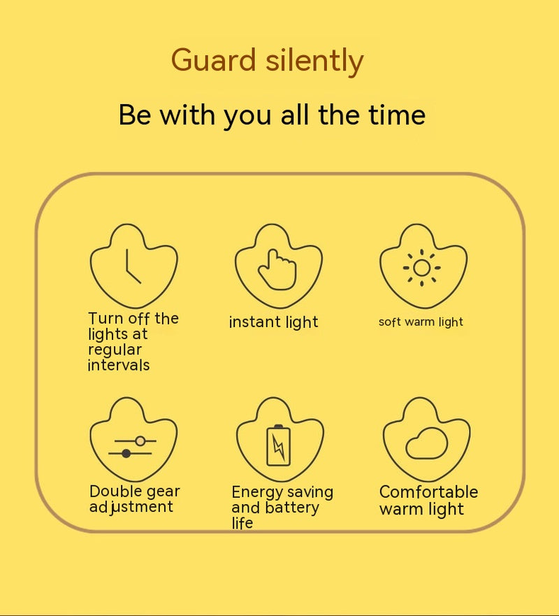 Adorable Cartoon Duck Night Light - Silicone, USB Rechargeable, Touch Sensor, and Timer Features