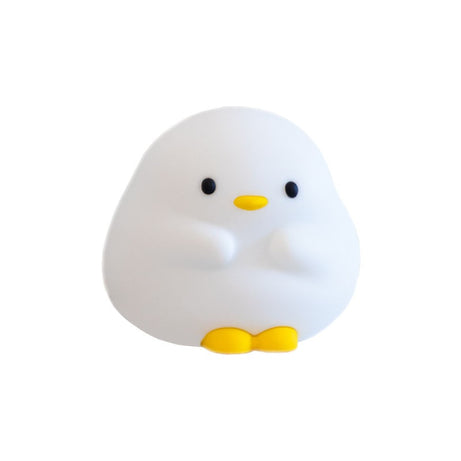Adorable Cartoon Duck Night Light - Silicone, USB Rechargeable, Touch Sensor, and Timer Features