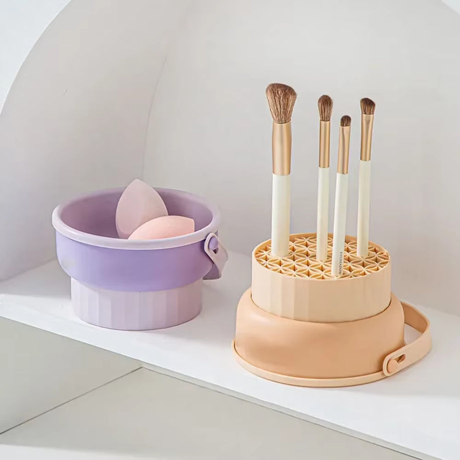 2 in 1 Makeup Brush Cleaner & Holder